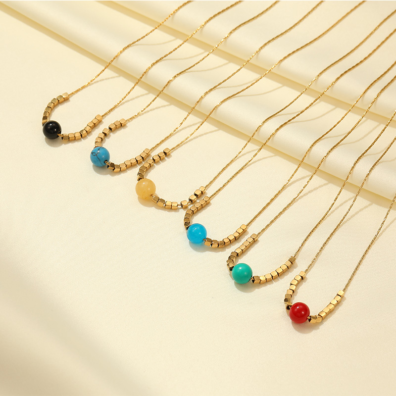 Personalized Jewelry Colorful Beads Chain Necklace