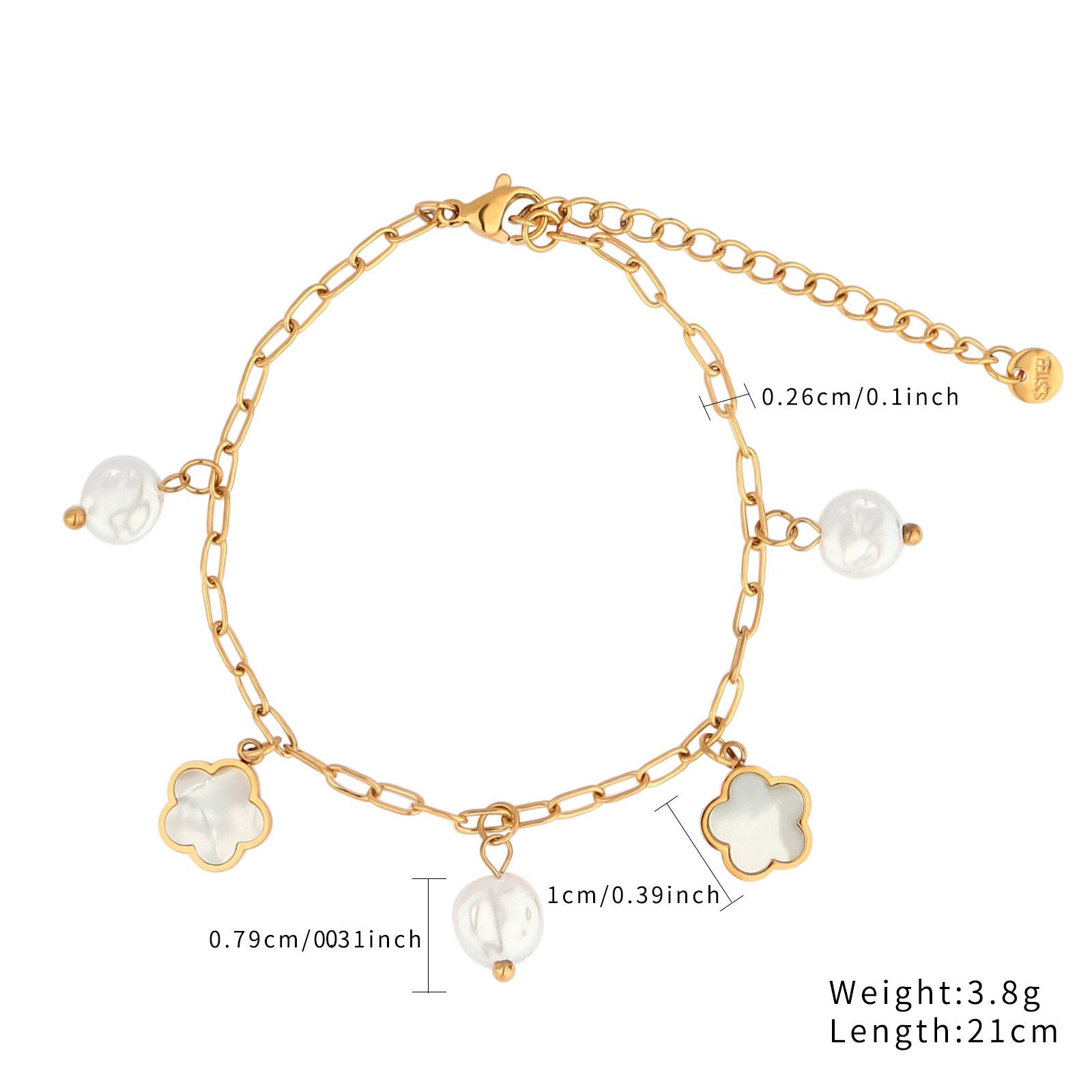Factory wholesale pearl flower pendant bracelet
