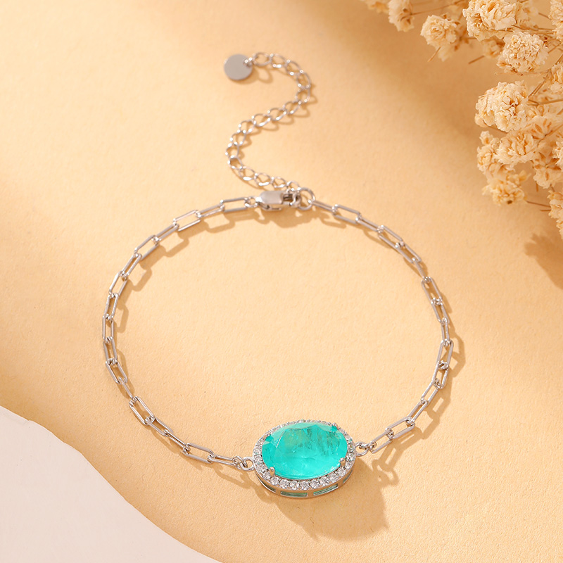 Hot sales large colorful gemstone zircon bracelet series
