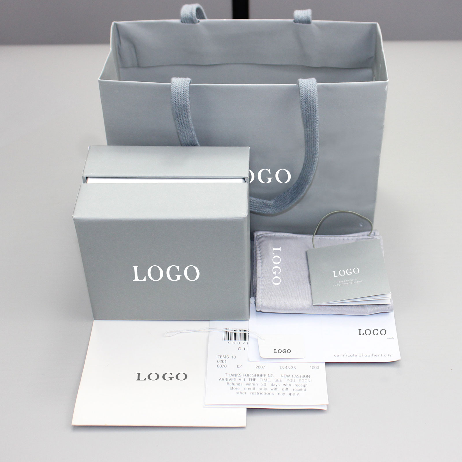 Factory custom jewelry packaging gift bag box card